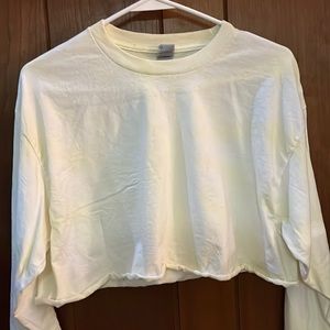 Yellow custom Tie dye crop top